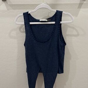 Alice + Olivia Deep Blue Tank Top